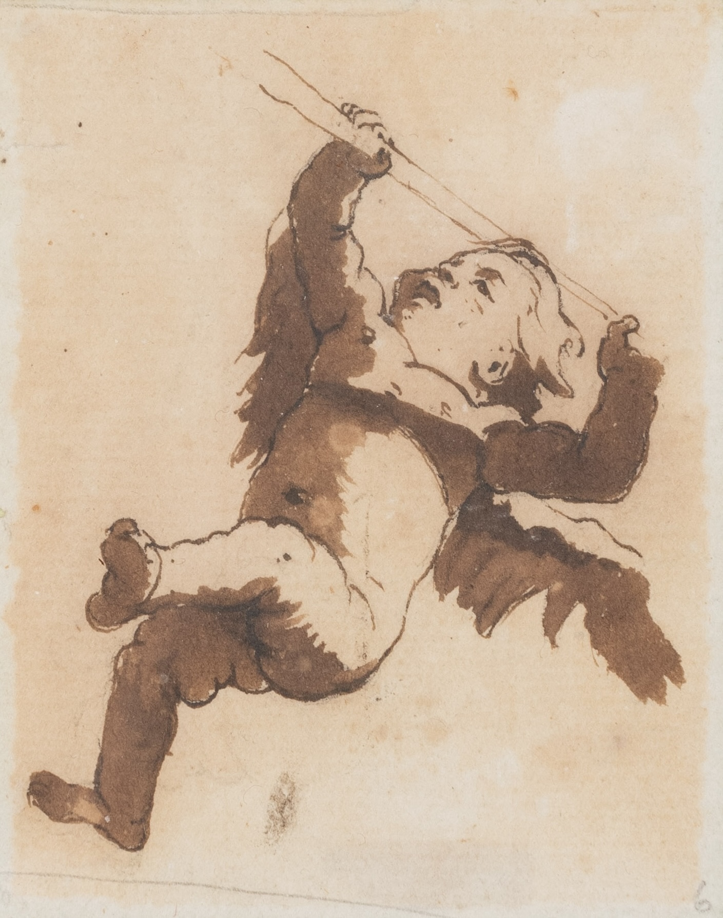 A Winged Putto, Facing Left